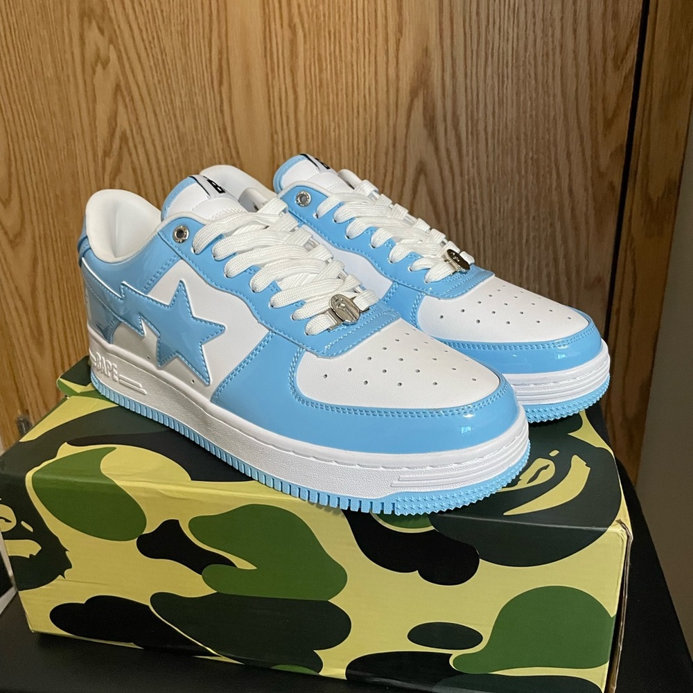 Bapesta Shoes (Blue and White)